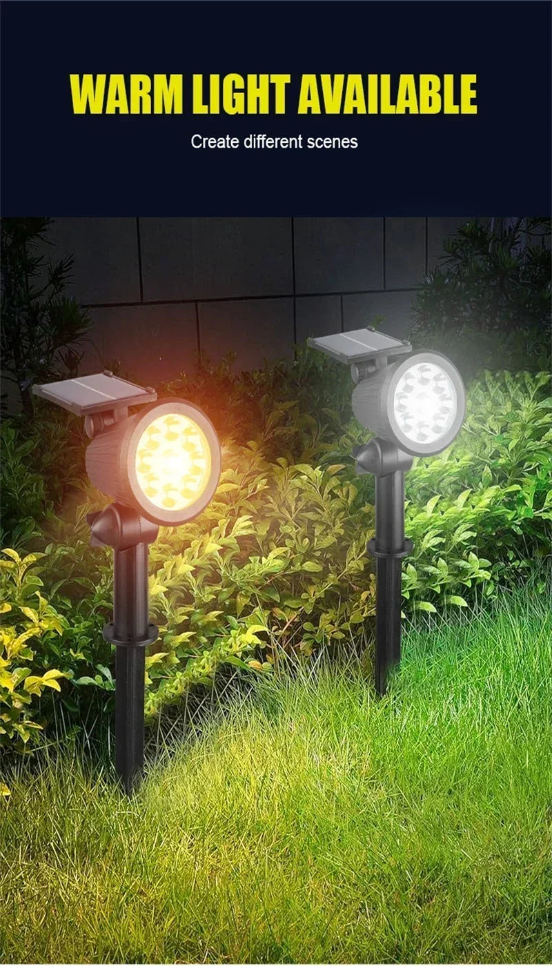 1/2/3/4 pces movido a energia solar 9led lâmpada ajustável holofote solar no solo ip65 à prova dip65 água paisagem luz de parede iluminação ao ar livre