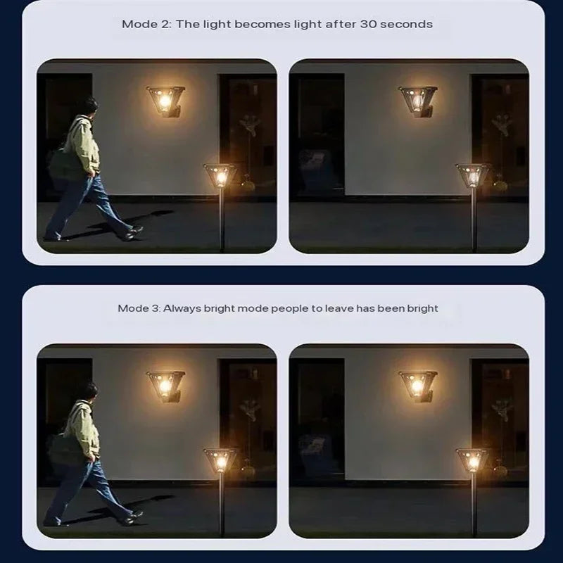 2 em 1 ao ar livre solar acampamento lâmpadas de parede gramado lâmpada chão led lâmpadas indução jardim paisagem lâmpadas decorativas lâmpada tungstênio