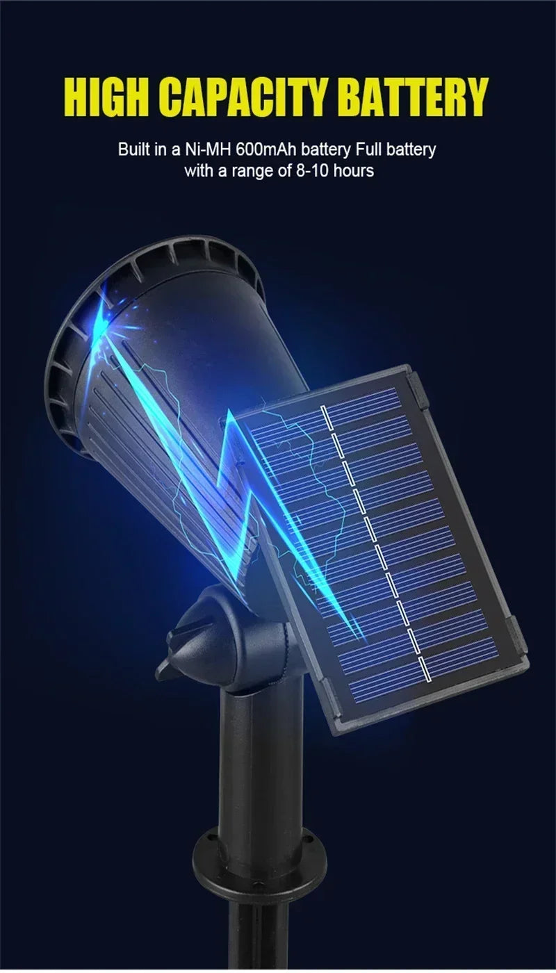 1/2/3/4 pces movido a energia solar 9led lâmpada ajustável holofote solar no solo ip65 à prova dip65 água paisagem luz de parede iluminação ao ar livre