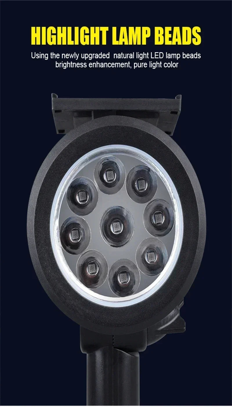 1/2/3/4 pces movido a energia solar 9led lâmpada ajustável holofote solar no solo ip65 à prova dip65 água paisagem luz de parede iluminação ao ar livre