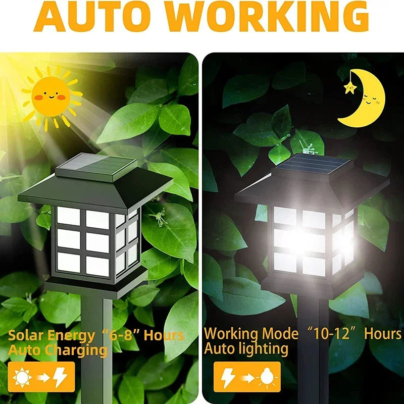 2/4/6/8 pçs solar led caminho luzes ao ar livre à prova dwaterproof água passarela jardim decoração lâmpada de rua para paisagem quintal pátio garagem