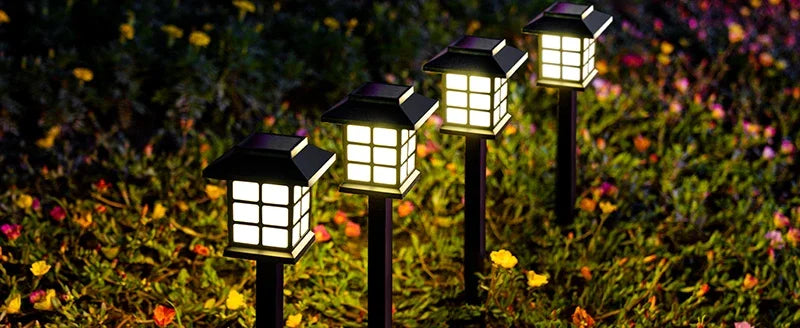 2/4/6/8 pçs solar led caminho luzes ao ar livre à prova dwaterproof água passarela jardim decoração lâmpada de rua para paisagem quintal pátio garagem