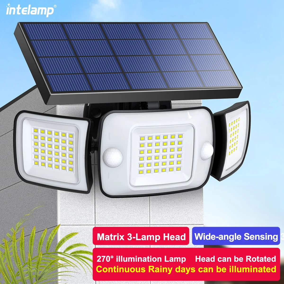 Luzes solares ao ar livre com 3 modos de sensor de movimento super brilhante lâmpada de parede ip65 à prova dip65 água luz de rua para jardim quintal caminho garagem