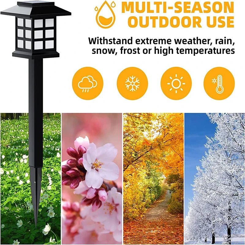 2/4/6/8 pçs solar led caminho luzes ao ar livre à prova dwaterproof água passarela jardim decoração lâmpada de rua para paisagem quintal pátio garagem